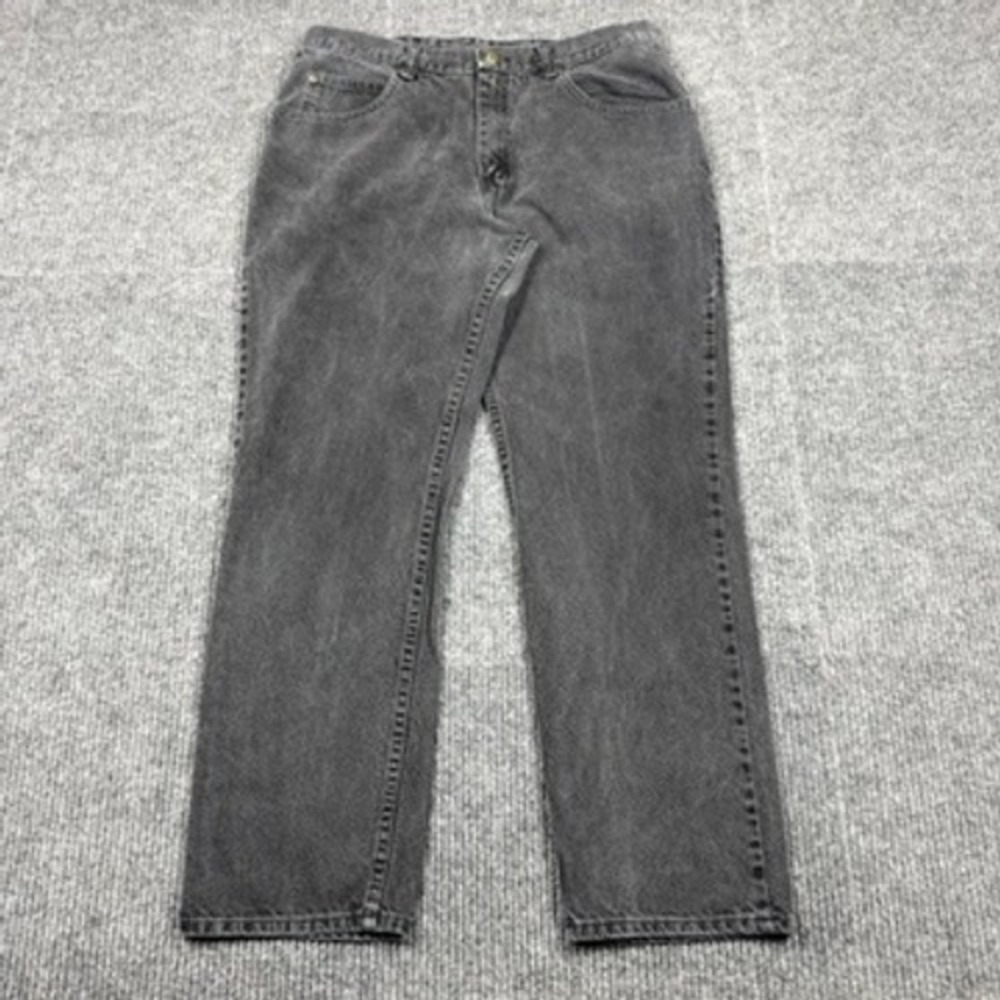 Riders by Lee Jean Mens Faded Black Straight Leg Denim 36x32 (Actual 34x30)